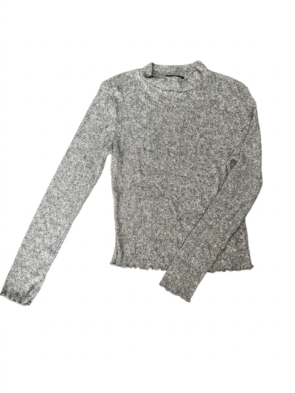 NWOT Women’s Soft Light Weight Gray Long Sleeve Shirt Bodycon Size Medium